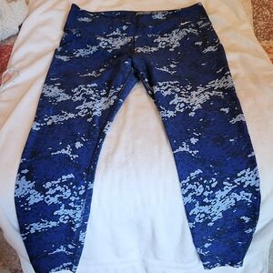 Nike Blue and Black Digital Camo Leggings